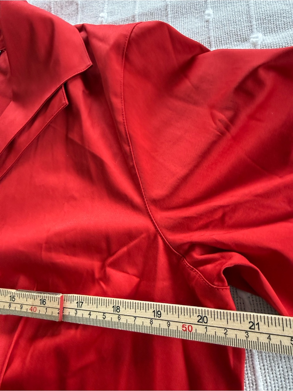 Talbots Bright Red Button-Front Collared Blouse - Picture 5 of 12